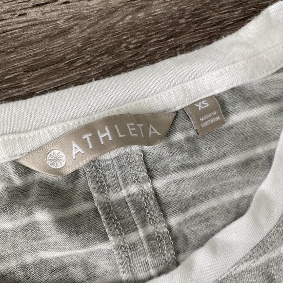 ATHLETA Women's XS Threadlight Modal Gray Long Sleeve Top Lightweight Tunic Long - Picture 2 of 4